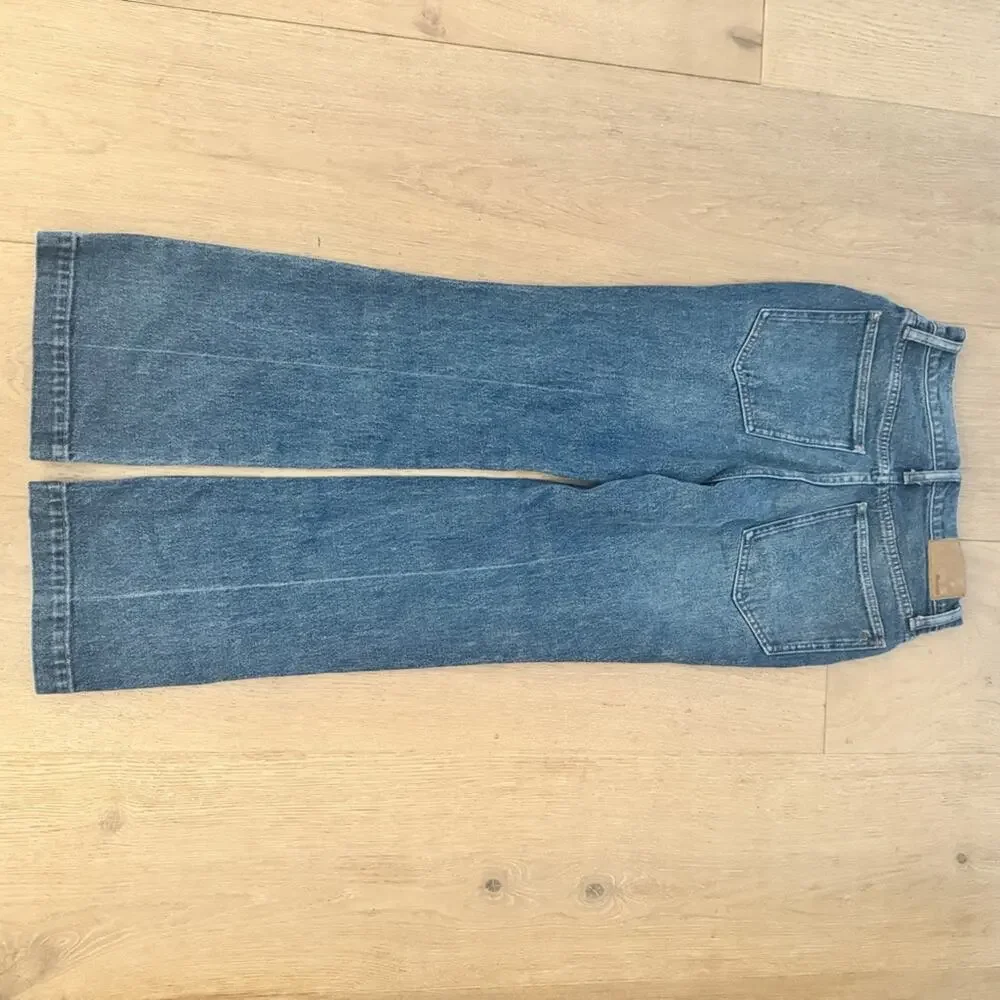 Madewell Perfect Vintage Flare Crop blue Jeans size 25